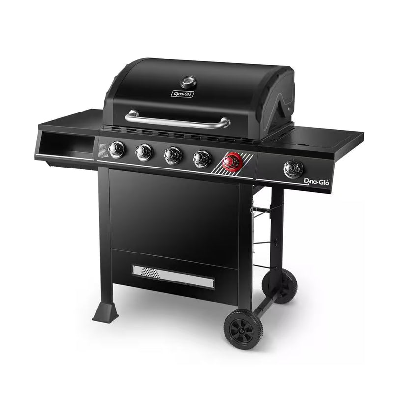 5-Burner Propane Gas Grill in Matte Black with Trivantage Multifunctional Cooking System