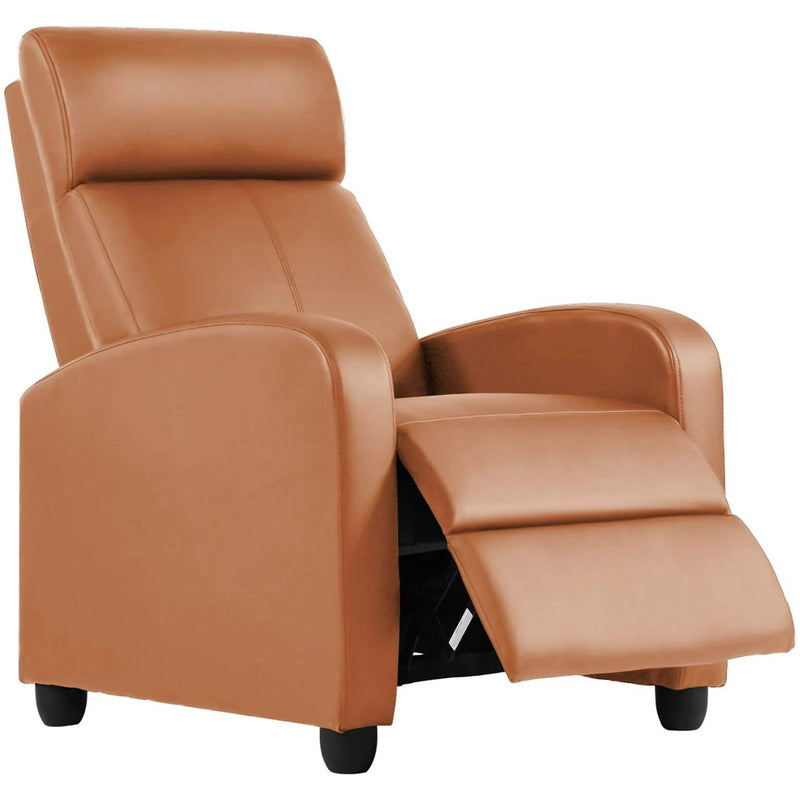 Bestoffice PU Leather Contemporary Manual Reclining Chair with Zero Gravity, Black - Puck's