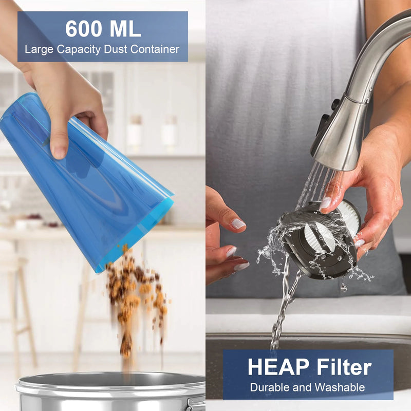 Corded Stick Vacuum Cleaners, 25Kpa Lightweight Handheld Multi-Surface 3-In-1 Small Vacuum Cleaners, 1000W Motor Household Vacuum for Home Hardwood Floor Carpet Car Pet Hair, Black, BR602