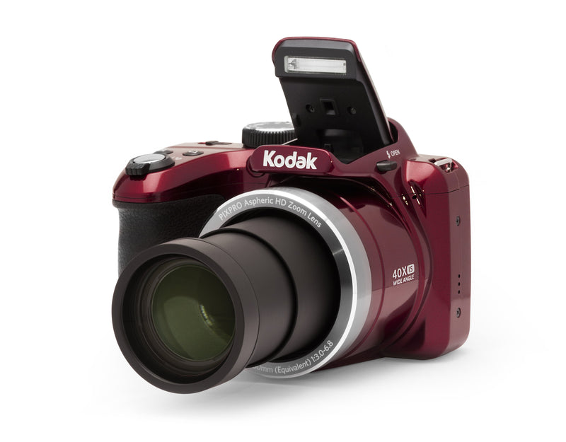 PIXPRO AZ401 Bridge Digital Camera - 16MP 40X Optical Zoom Hd720P Video (Red) - Puck's
