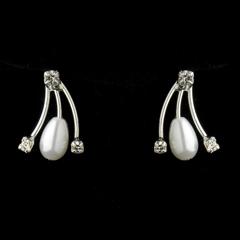 Bridal Wedding Jewelry Set Crystal Rhinestone Pearl - Puck's