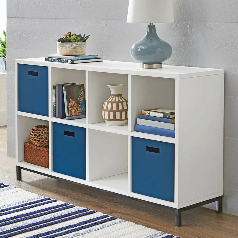 8-Cube Organizer with Metal Base, White - Puck's