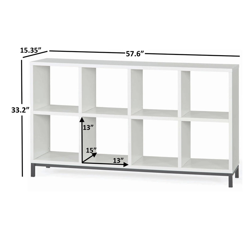8-Cube Organizer with Metal Base, White - Puck's