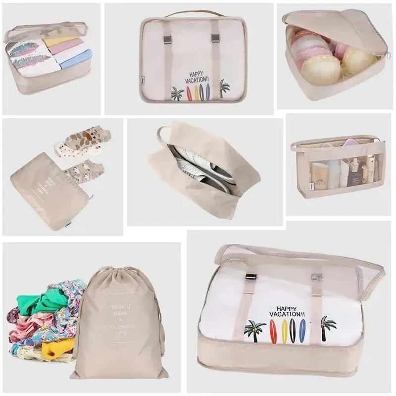 8 Pieces Large Capacity Luggage Storage Bags - Puck's