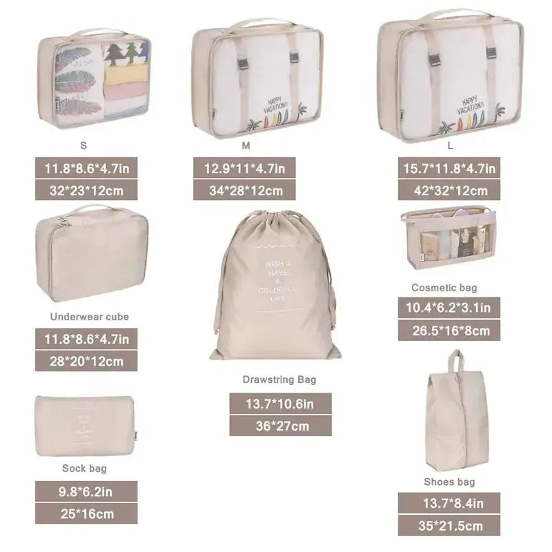 8 Pieces Large Capacity Luggage Storage Bags - Puck's