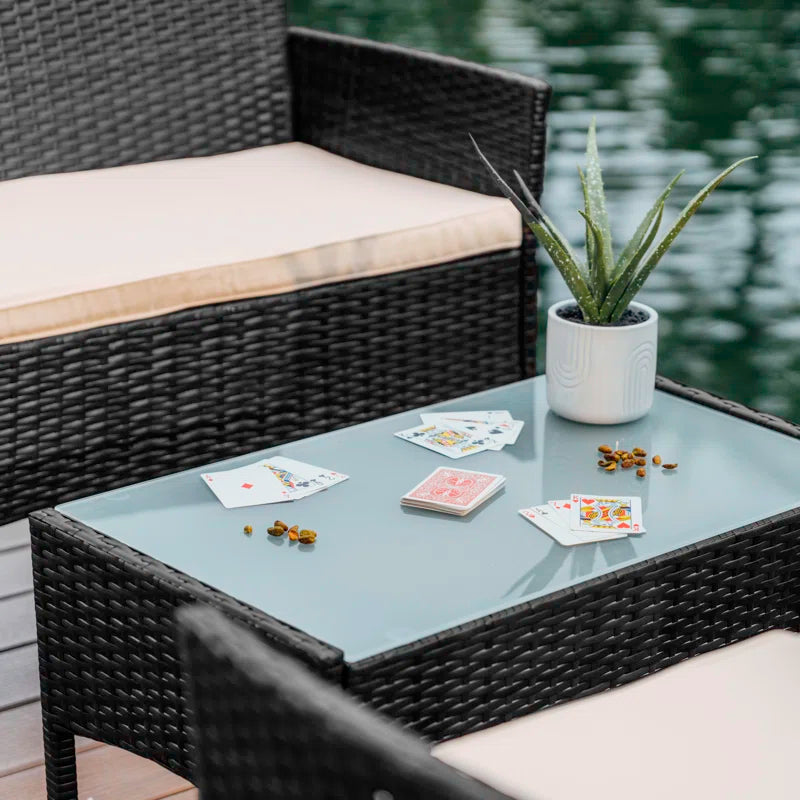 4-Person Outdoor Seating Group with Cushions