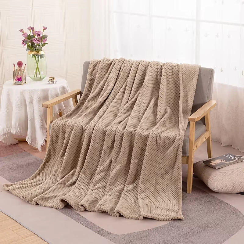 Fluffy Coral Velvet Blanket Flannel Plush Comfortable Thickened and Warm Soft Sofa Throw Blanket for Air-Conditioned Room Luxury - Puck's
