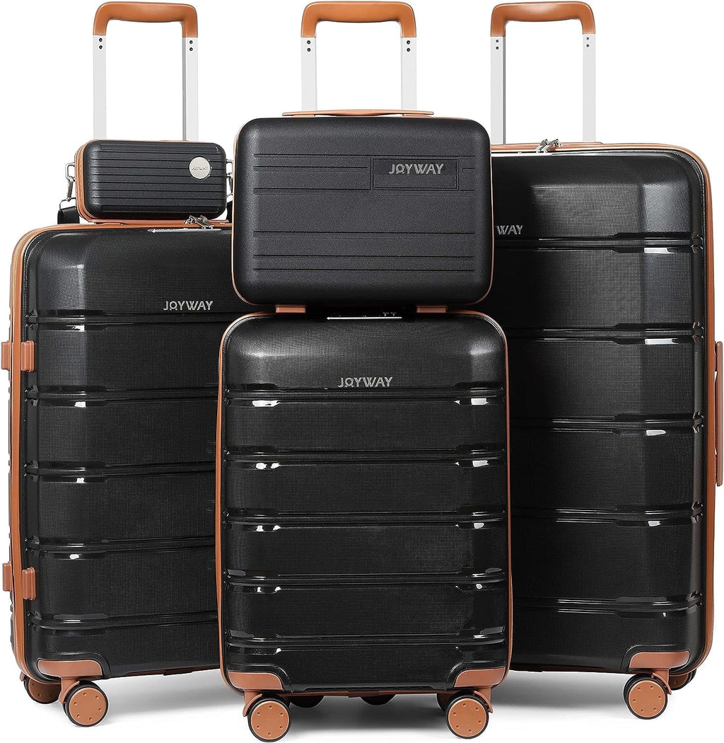 - 5 Luggage Sets PP Hardside Spinner Luggage - (20", 24", 28") - Puck's