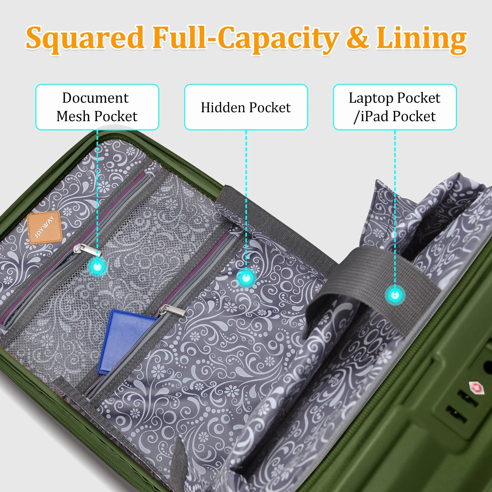 - 4 Luggage Sets PC Hardside Spinner Luggage -（Expandable Suitcase20"24"）28-In Checked Luggage - Puck's