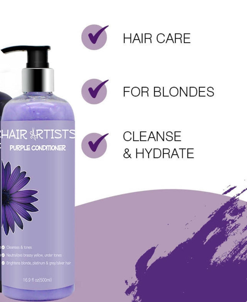Hair Artists Purple Shampoo & Conditioner - Puck's