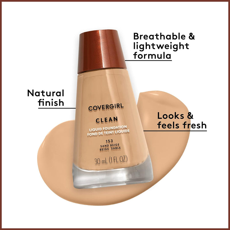Clean Makeup Foundation Creamy Natural 120, 1 Oz (Packaging May Vary) - Puck's