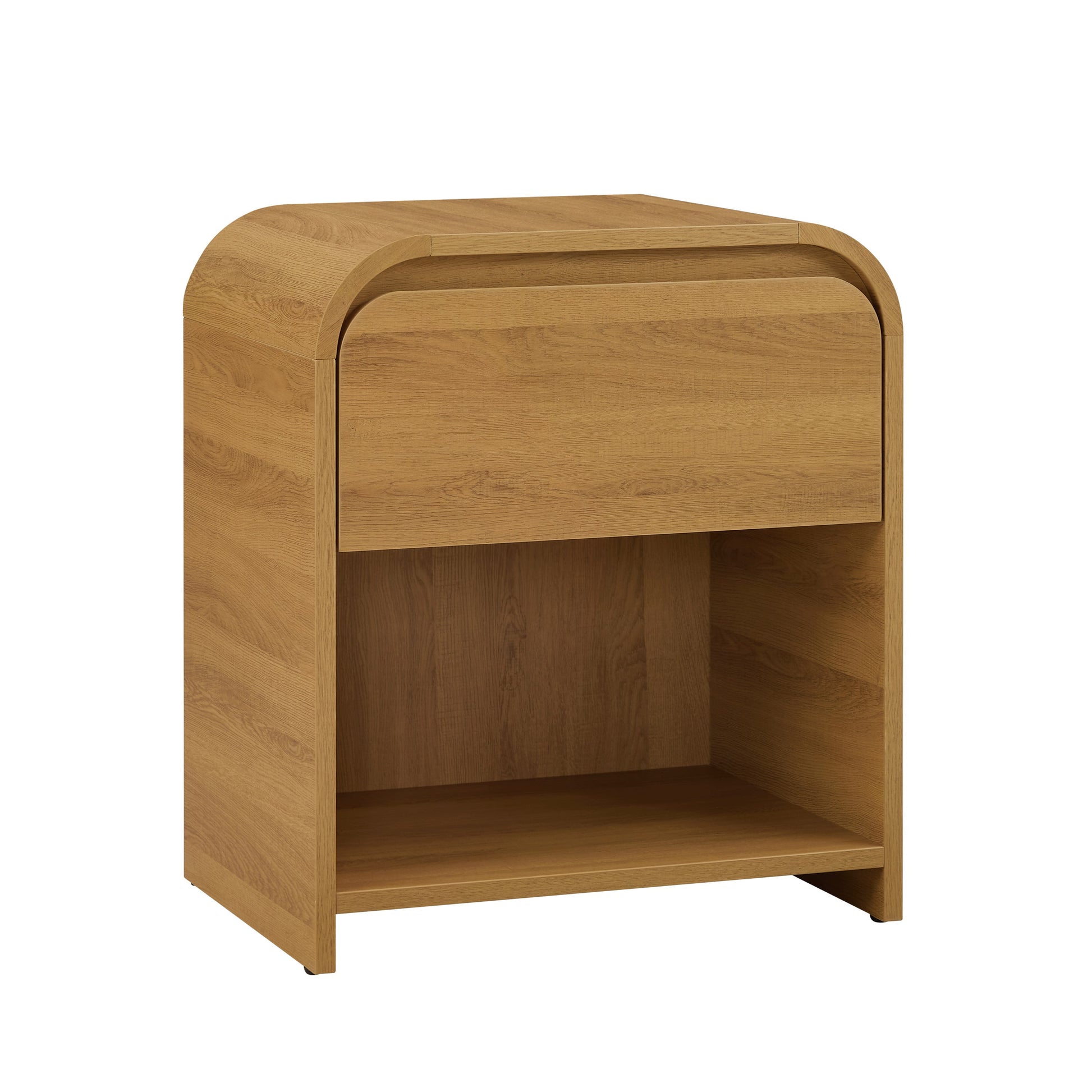 Juliet Nightstand with USB, Light Honey Finish - Puck's