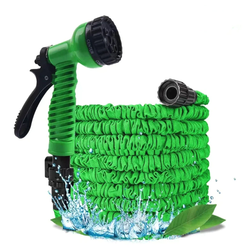Expanding Expandable Flexible Garden Water Hose W Spray Nozzle 25, 50, 75, 100FT - Puck's