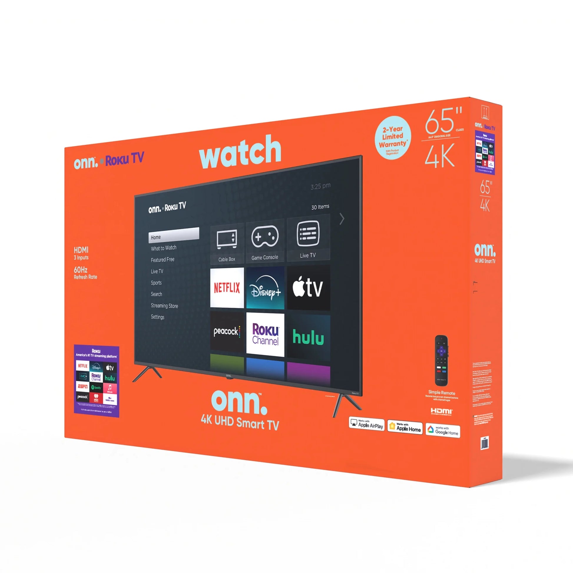 65” Class 4K UHD (2160P) LED Roku Smart Television HDR (100012587) - Puck's