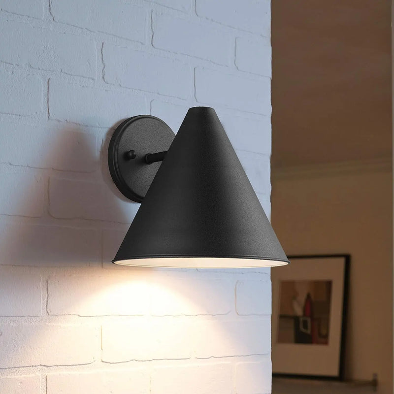 8538501-12 Crittenden One Outdoor Wall Lantern outside Lighting, Black Finish - Puck's