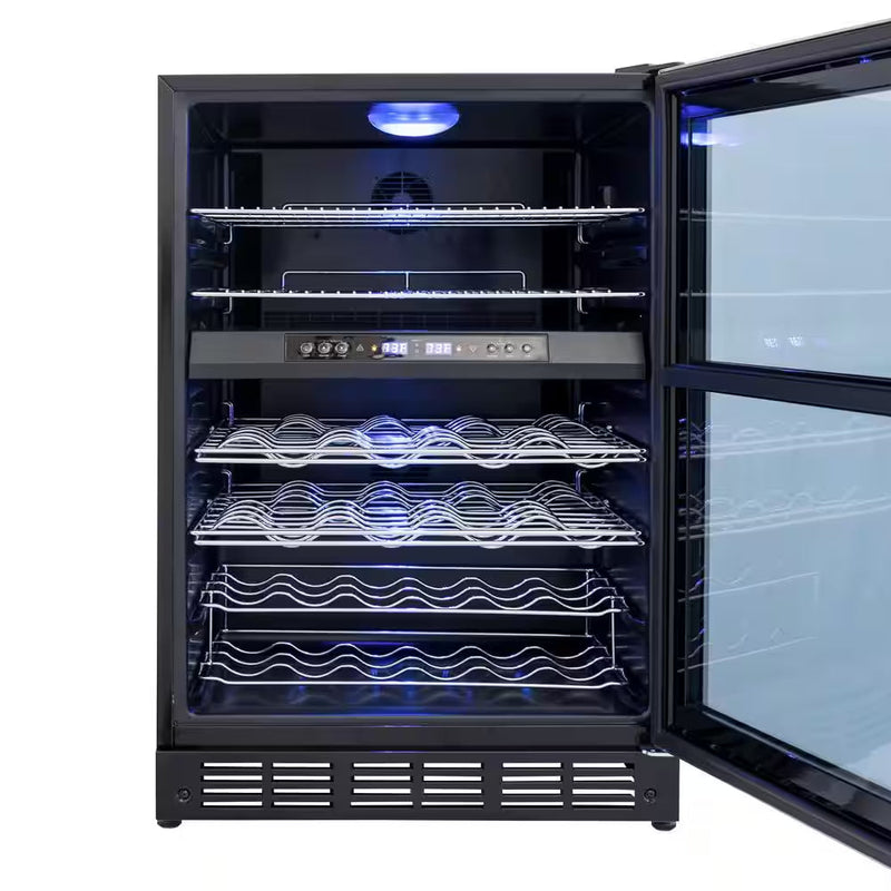44 Bottle Dual Zone Wine Cooler in Stainless Steel - Puck's