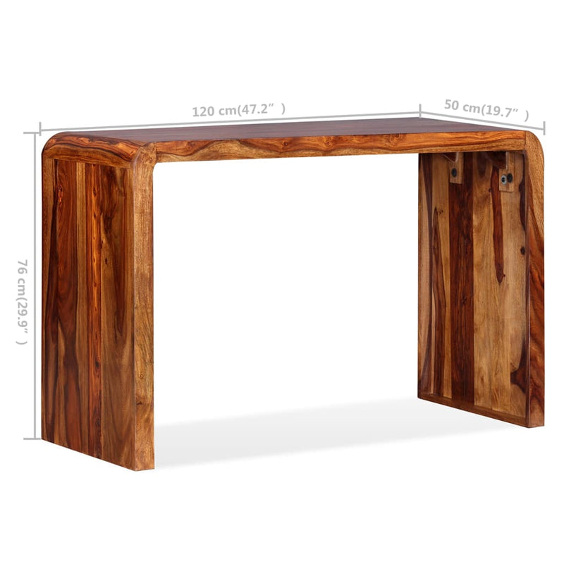 vidaXL Sideboard/Desk Solid Sheesham Wood Brown-1