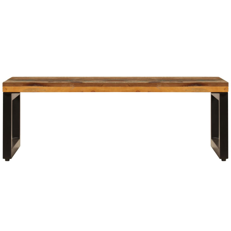 vidaXL Coffee Table 39.4"x19.7"x13.8" Solid Reclaimed Wood and Steel-3