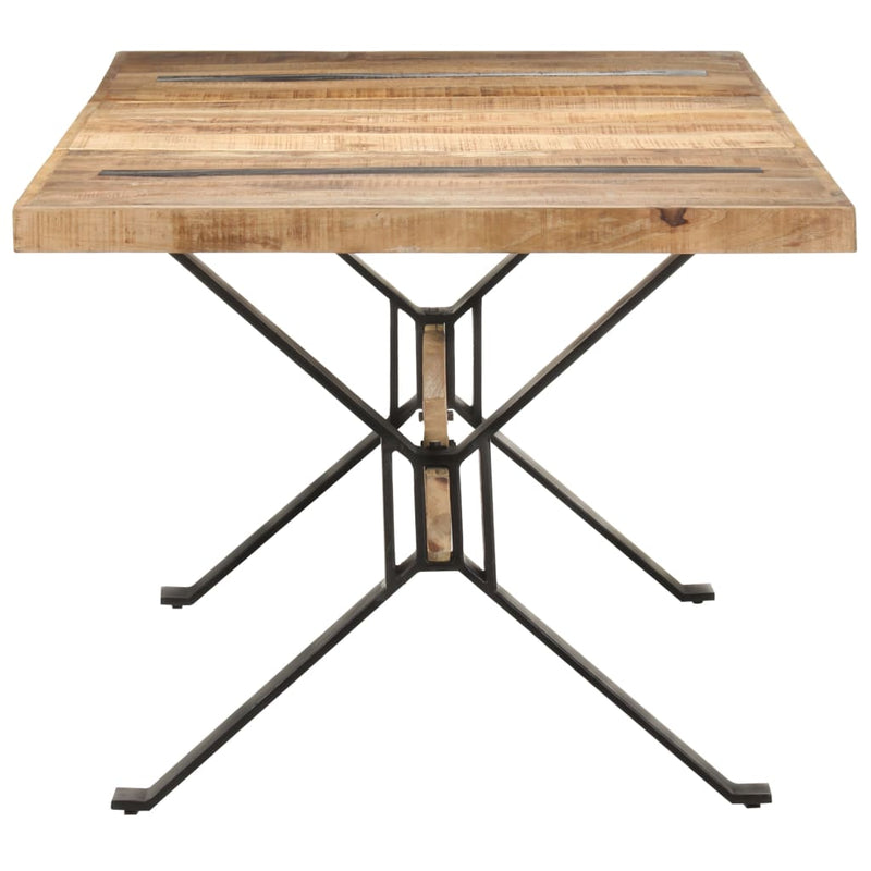 vidaXL Dining Table 70.9"x35.4"x29.9" Rough Mango Wood-2