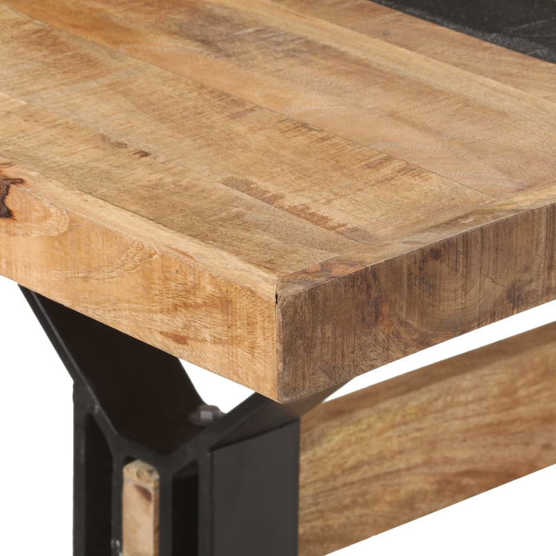 vidaXL Dining Table 70.9"x35.4"x29.9" Rough Mango Wood-4