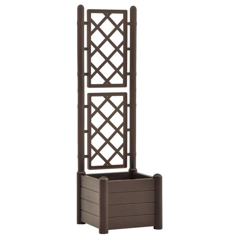 vidaXL Planter Flower Box Trellis Raised Bed Outdoor Planter Polypropylene-4
