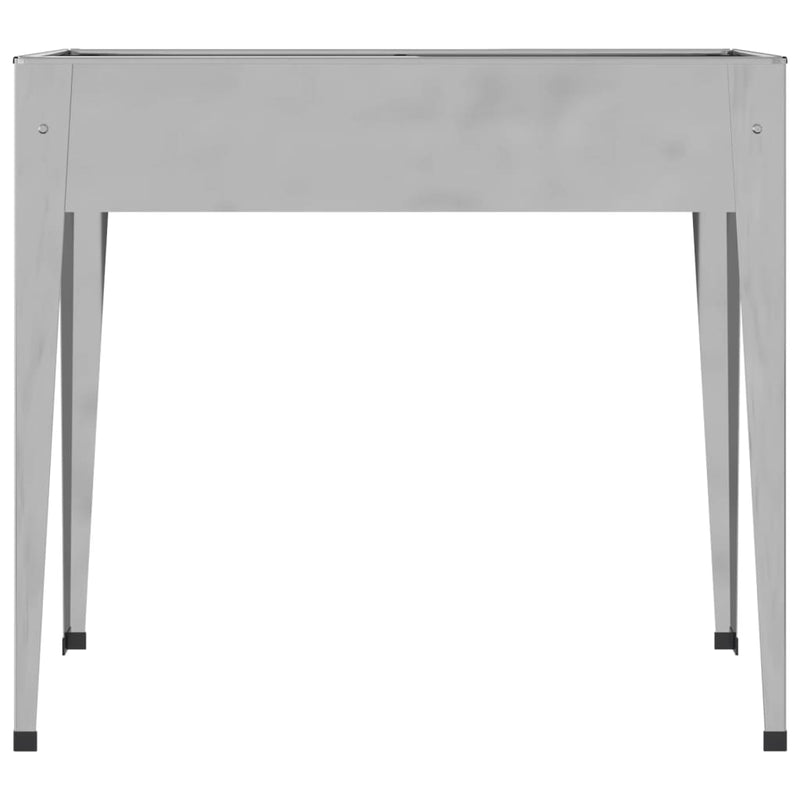 vidaXL Garden Planters 2 pcs Galvanized Steel-4