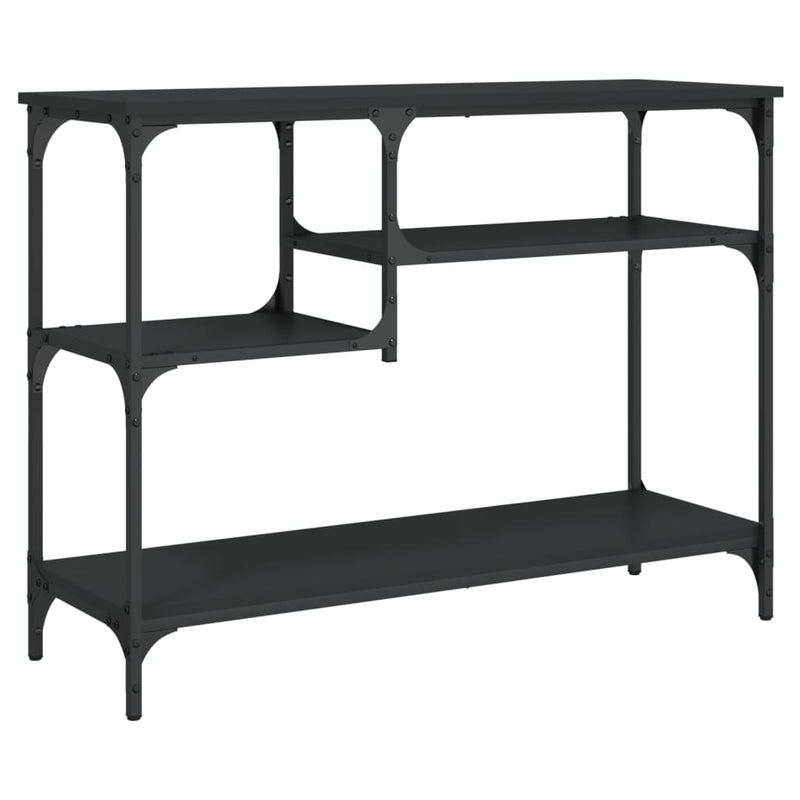 vidaXL Console Table with Shelves Behind Sofa Entry Desk Living Room Furniture-1