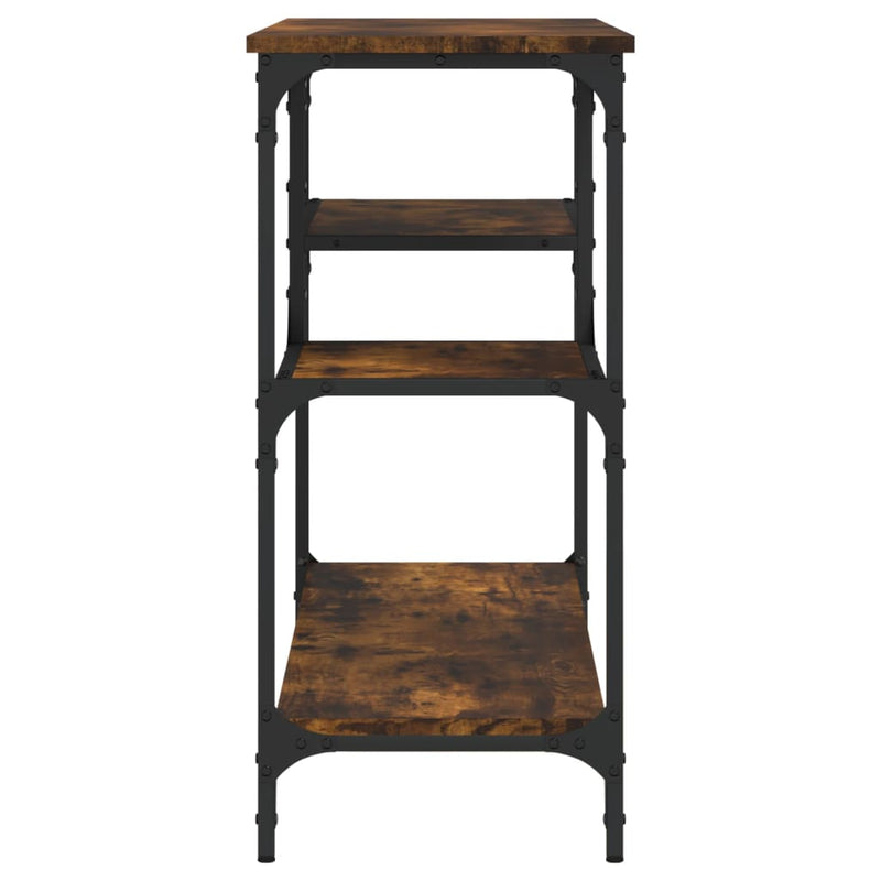 vidaXL Console Table with Shelves Behind Sofa Entry Desk Living Room Furniture-2