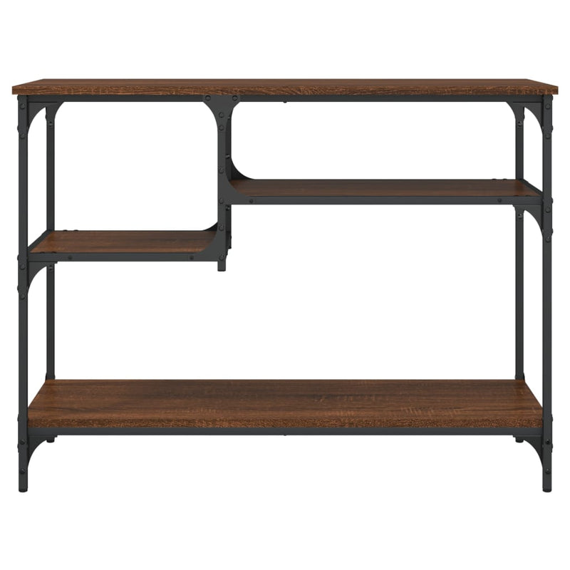 vidaXL Console Table with Shelves Behind Sofa Entry Desk Living Room Furniture-3