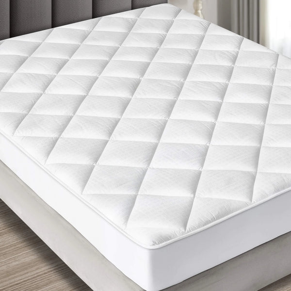 Twin XL Size Mattress Pad - Luxurious Cotton Sateen Mattress Protector - Soft, Comfortable, and Breatheable Mattress Cover - Mattress Pad Protects Mattress from Dust, Dirt, Spills, and Stains.