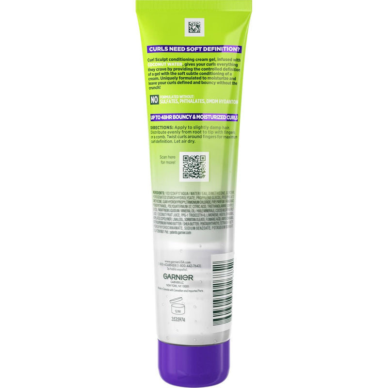 Fructis Style Curl Sculpt Conditioning Cream Gel for Bounce & Moisture, 5.1 Fl Oz, 1 Count (Packaging May Vary) - Puck's