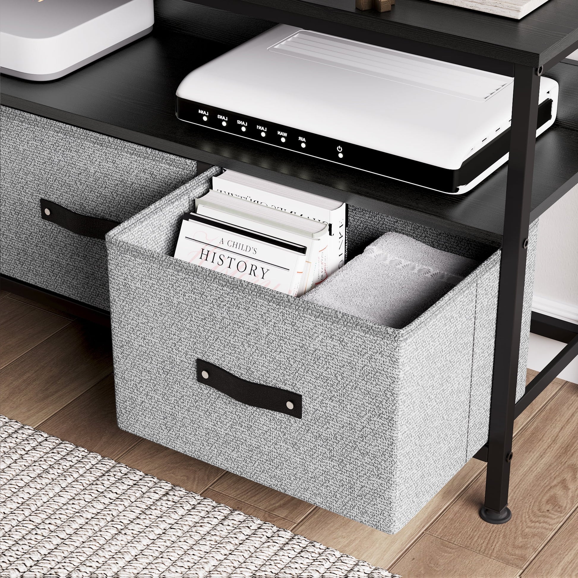Dresser TV Stand 2-Drawers, 50 Inch TV Stand for Bedroom Small TV Stand Dresser with Shelves, TV & Media Console Table Furniture - Puck's