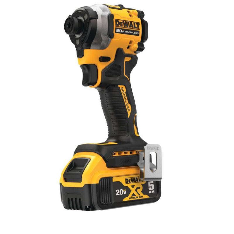 ATOMIC 20V MAX Lithium-Ion Cordless 1/4 In. Brushless Impact Driver Kit, 5 Ah Battery, Charger, and Bag - Puck's