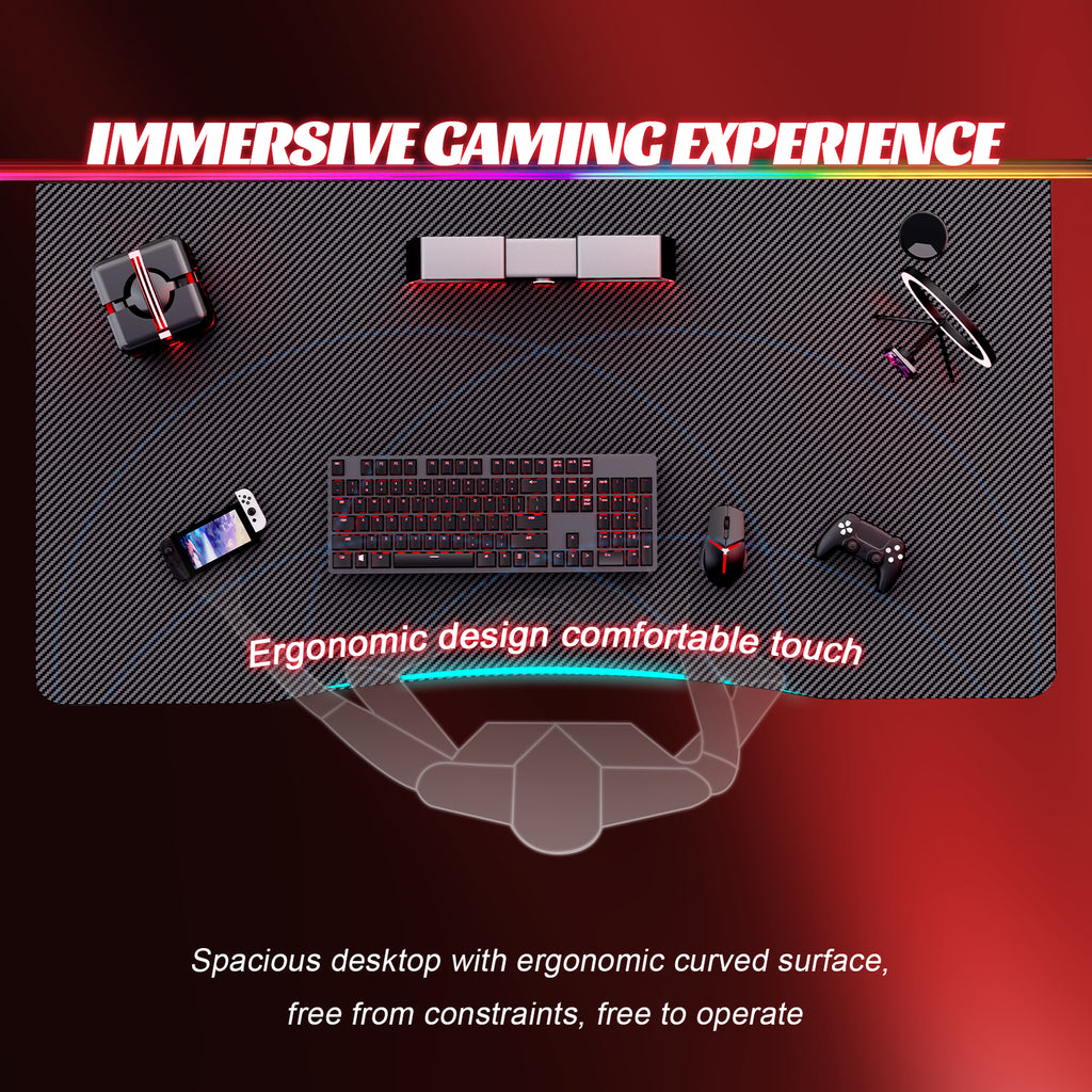 HLDIRECT 32/40/47/55 Inch Gaming Desk Gamer Table Computer Desk PC Workstation - Puck's