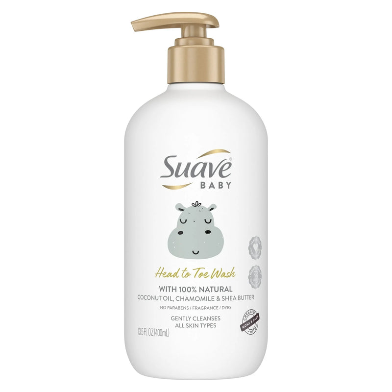 Baby Head to Toe Body Wash with Coconut Oil, Chamomile & Shea Butter, 100% Natural, Tear Free, 13.5 Oz (2 Pack) - Puck's