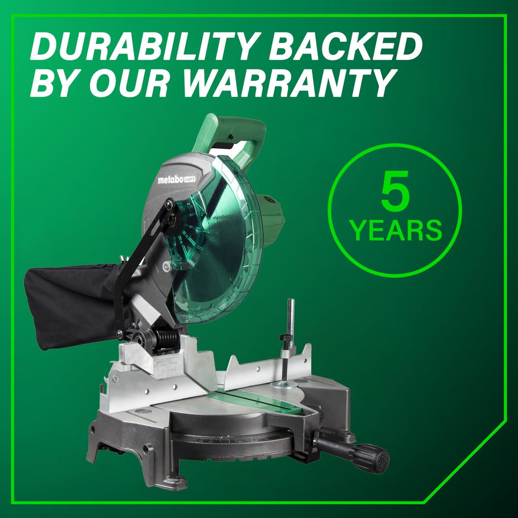 10-Inch Compound Miter Saw, 15-Amp Power Saw with Large 10-Inch Table, Precision Miter Angles, Single Bevel 0-45°, 24T TCT Blade, Positive Stops, Lightweight Design, C10FCGS - Puck's
