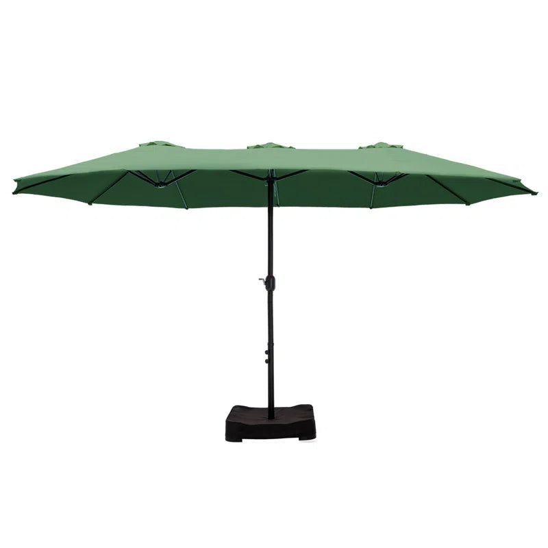 Nyasia 15 Ft X 9 Ft Rectangular Market Umbrella with Base - Puck's