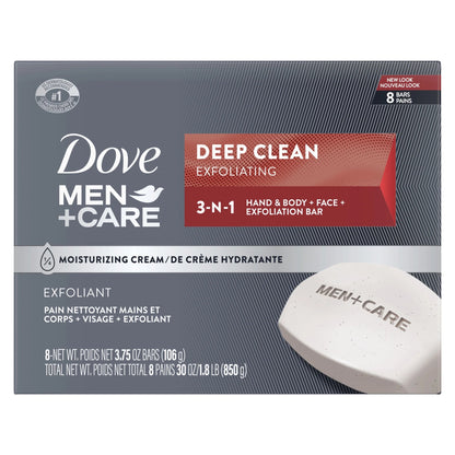 (4 Pack)  Men'S Bar Soap Deep Clean, 3.75 Oz, 8 Bars - Puck's