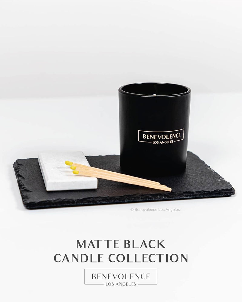 Bergamot & Jasmine Scented Candle | Soy Candles, Black Candle for Home | Gifts for Women and Men | Home Fragrance | Aromatherapy | 8Oz, 45 Hour Burn - Jasmine - Puck's