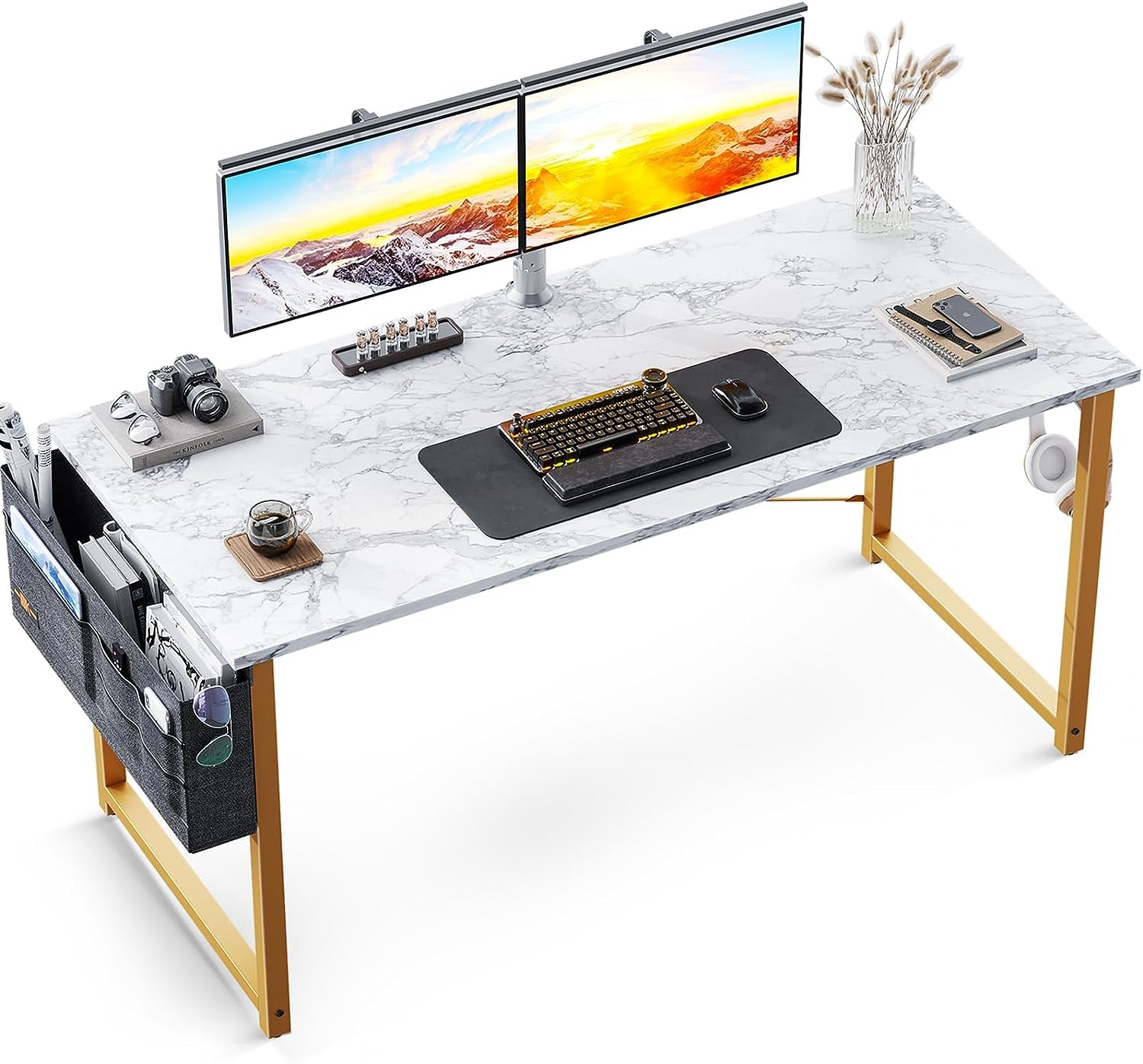 48 Inch Computer Desk, Writing Desk Home Office Desk PC Study Table, Work Desk W - Puck's
