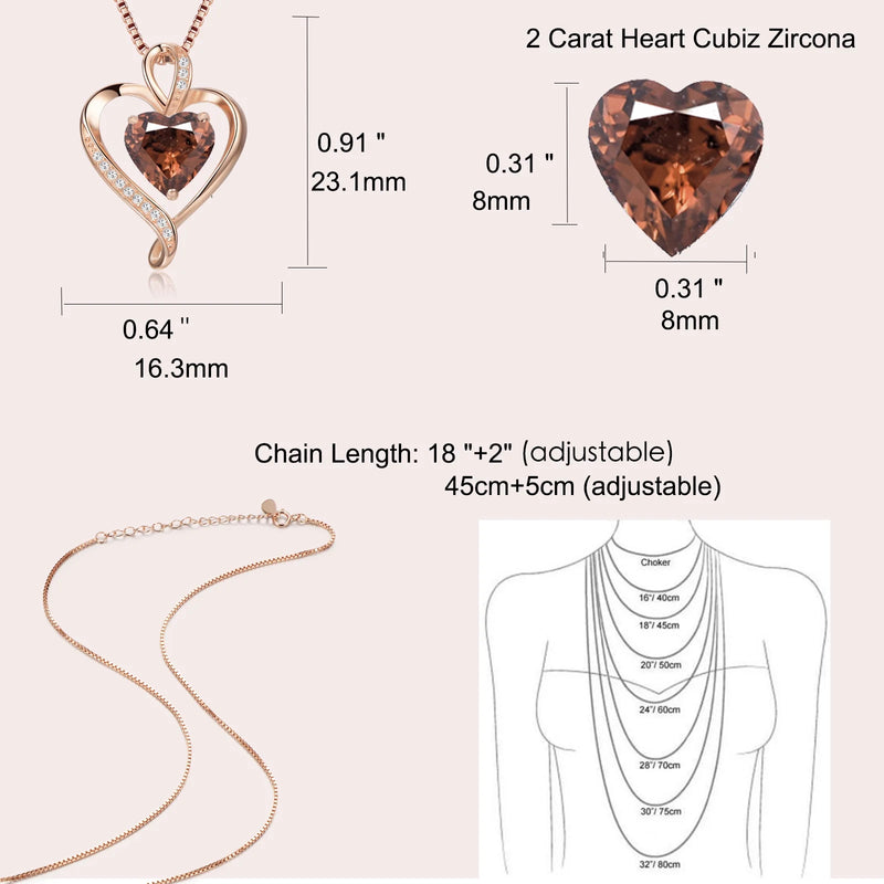 Heart Necklace for Women Sterling Silver 925 Jewelry Gift for Her - Puck's