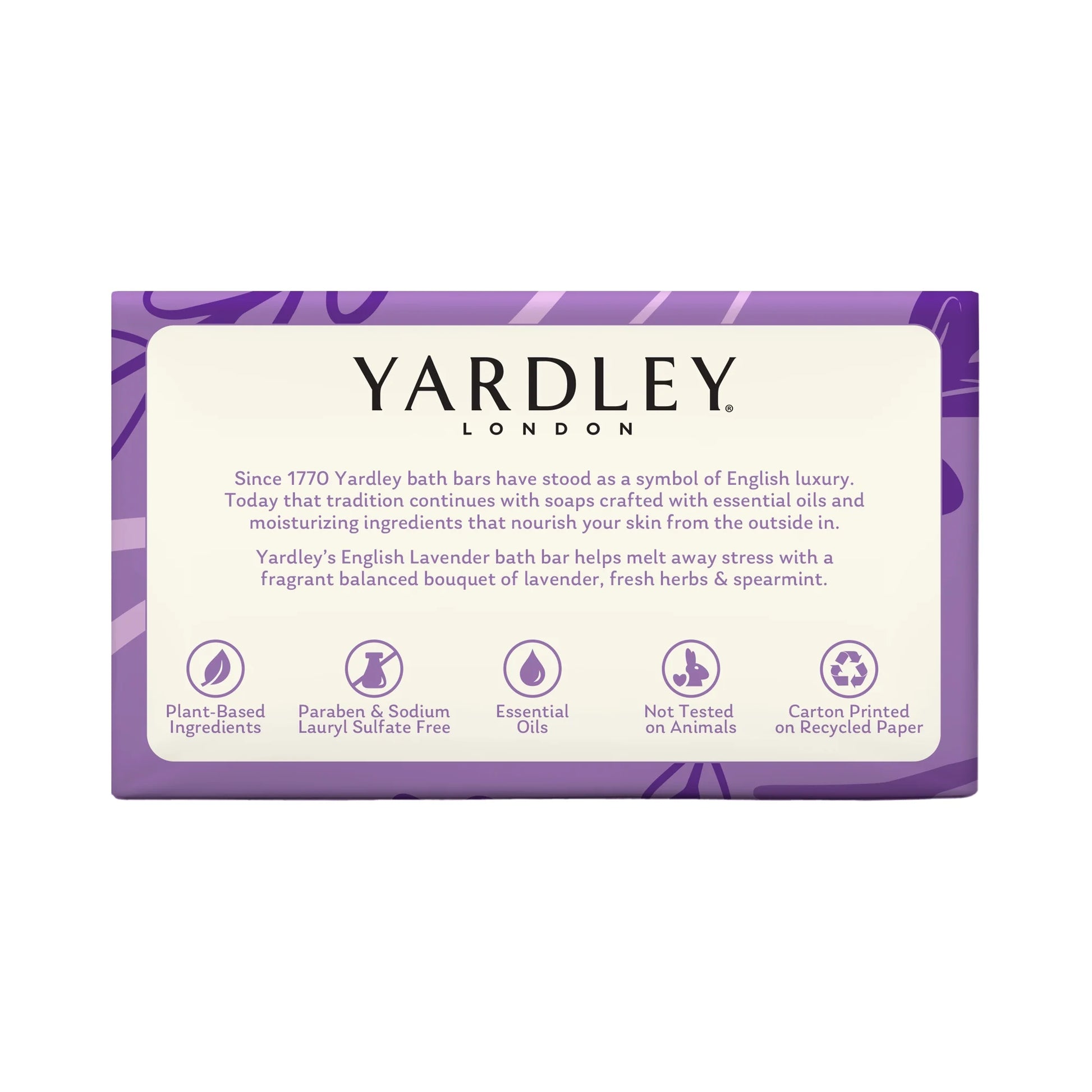 (Pack of 3)  English Lavender Nourishing Bath Bar, 4.0 Oz Bar - Puck's