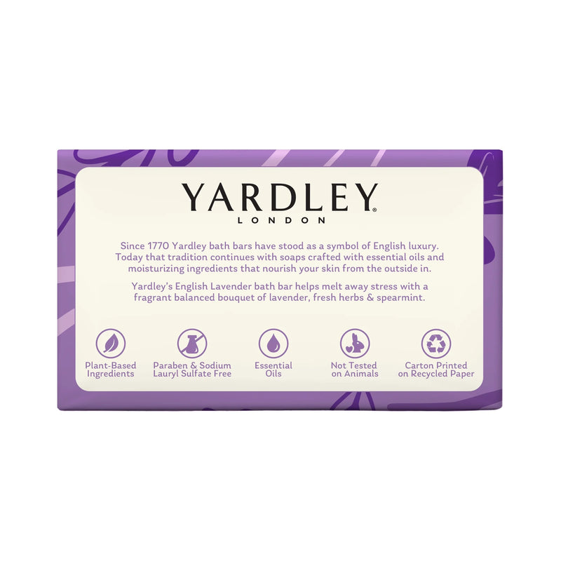 (Pack of 3)  English Lavender Nourishing Bath Bar, 4.0 Oz Bar - Puck's