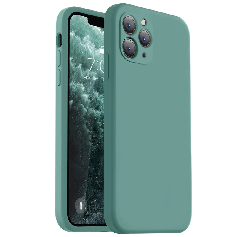 Vooii Compatible with iPhone 11 Case, Upgraded Liquid Silicone with [Flat Edges] [Camera Protection] [Soft Anti-Scratch Microfiber Lining] Phone Case for iPhone 11 6.1 inch - Black - Puck's