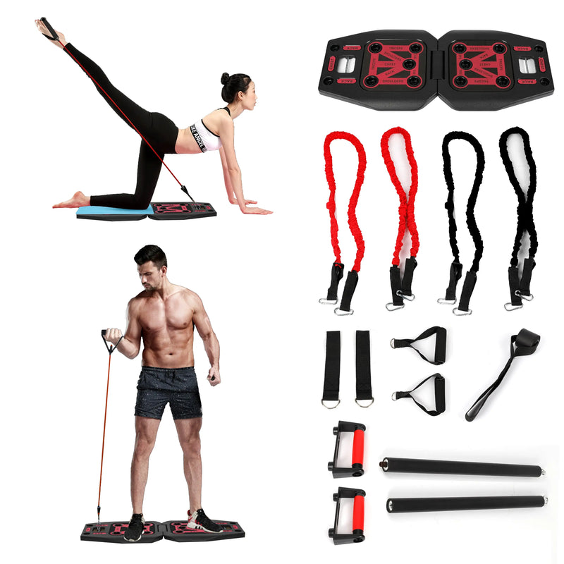 9 in 1 Push Up Rack Board System Fitness Workout Train Gym Exercise - Puck's