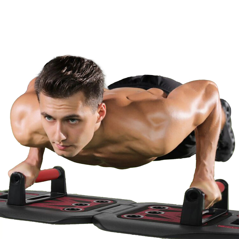 9 in 1 Push Up Rack Board System Fitness Workout Train Gym Exercise - Puck's