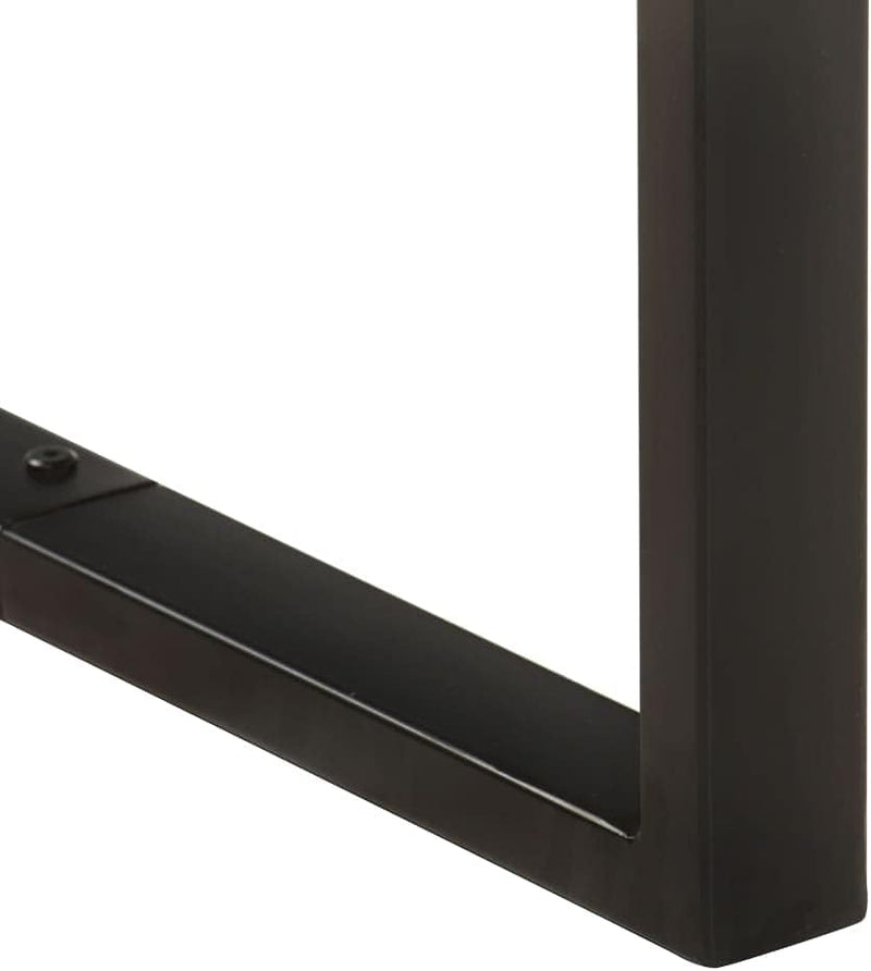 Dining Table with Solid Acacia Wood Table Top and Metal Black Table Leg for Kitchen,Dining Room Home Furniture 70.9"X35.4"X29.9"(Lxwxh) - Puck's