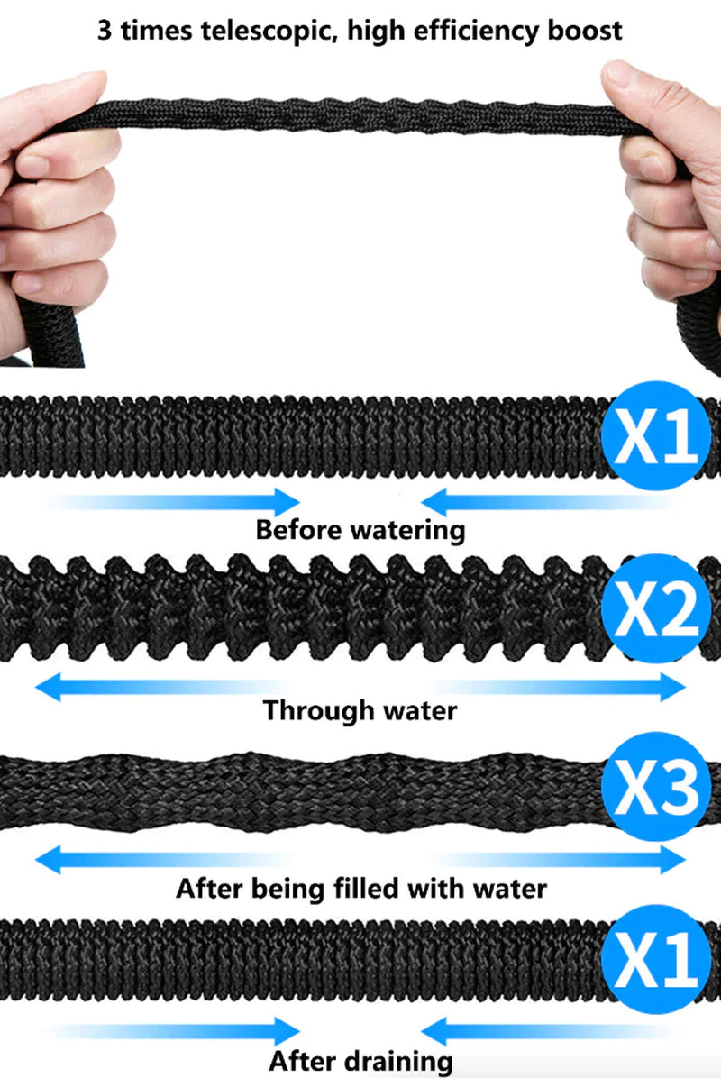 4X Stronger Deluxe Expandable Flexible Garden Hose Water Hose 25, 50, 75, 100FT - Puck's