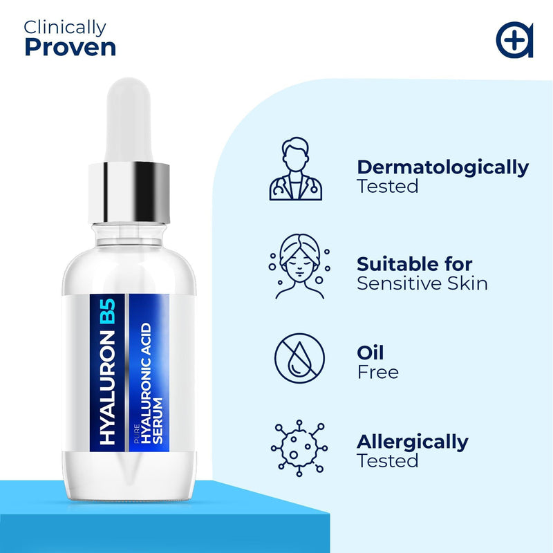 Pure Hyaluronic Acid Serum for Face with Vitamin B5 Hydrating Serum for Skin - Puck's