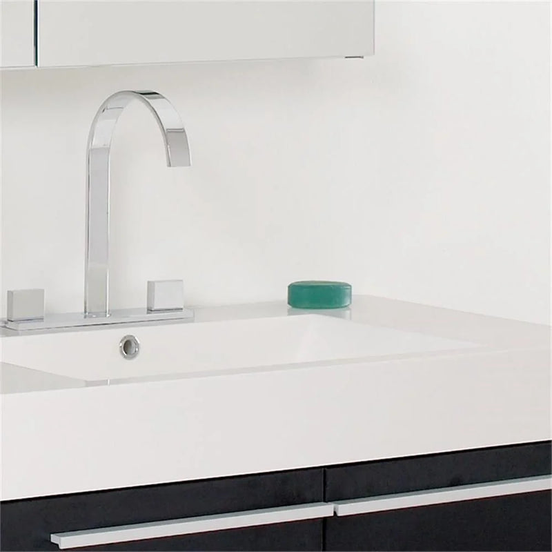 Vista 36"Black Bathroom Vanity & Medicine Cabinet - Puck's